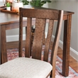 Linon Liz Rustic Wood 5 Piece Counter Height Dining Set Padded Seats in Brown