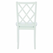 Linon Nico Wood Side Chair Lattice Back Design in Crisp Mint Green Finish