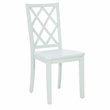 Linon Nico Wood Side Chair Lattice Back Design in Crisp Mint Green Finish