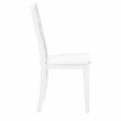 Linon Nico Side Chair Lattice Back Design in Crisp White Finished Wood