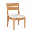 Linon Barlow 5Pc Set Teak Outdoor Table with 4 Chairs & Cushions in Natural