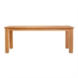 Linon Barlow 7Pc Set Teak Outdoor Table and 6 Chairs with Cushions in Natural