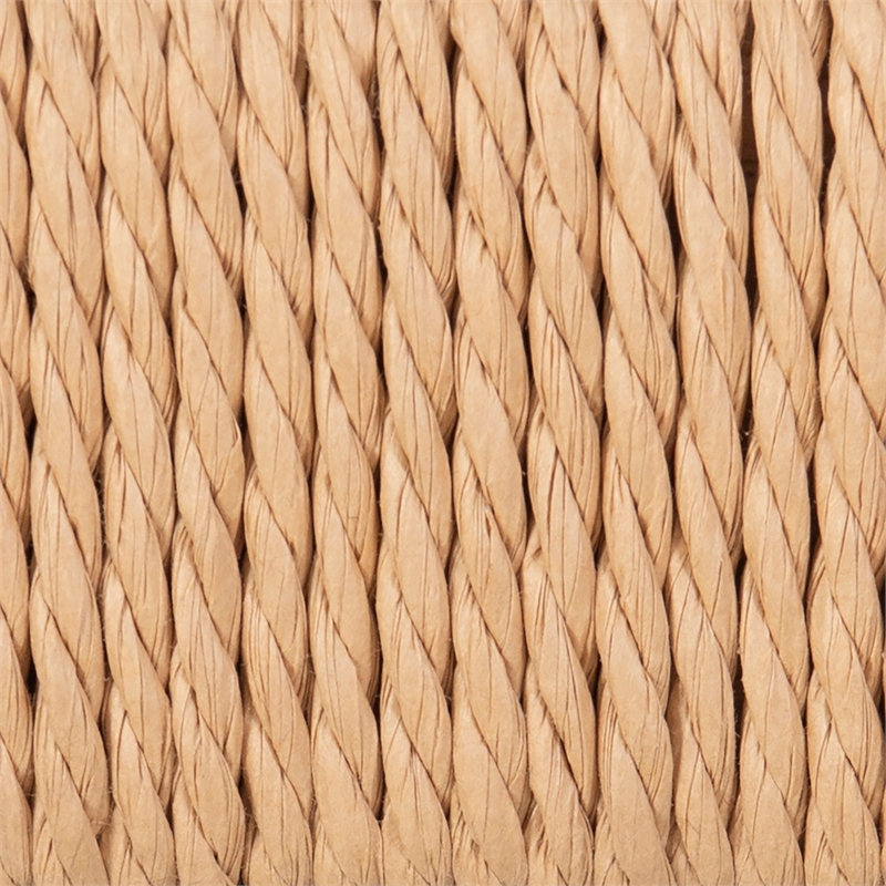 Linon Patty Wood 2 Tone Barstools Handwoven Rope Seat Set of 2 in Brown Stain