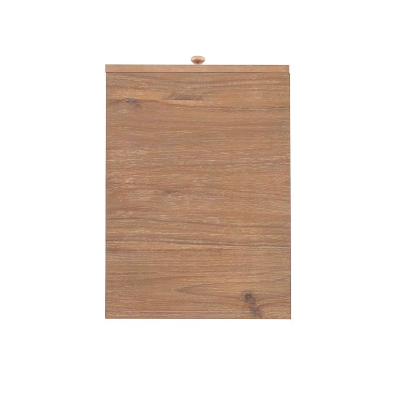 Linon Sway Wood File Cabinet with 3 Drawers Rolling Castors in Natural Finish