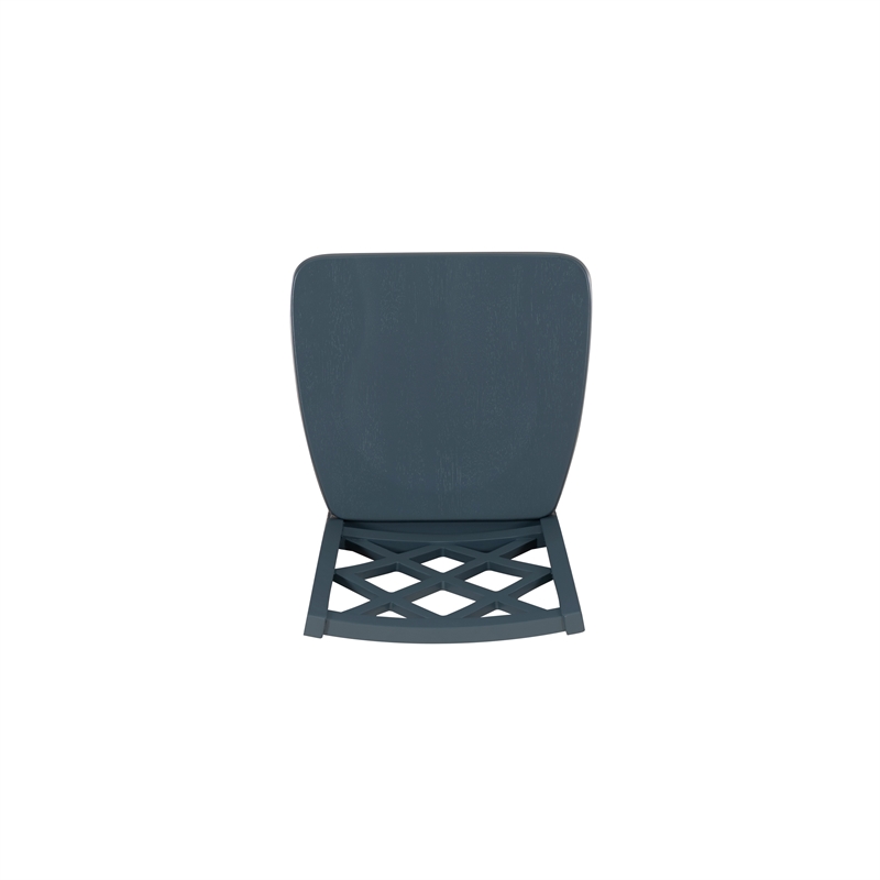 Linon Nico Sturdy Wood Lattice Back Counter Stool in Crisp Graphite Finish