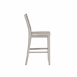Linon Nico Lattice Back Counter Stool in Crisp Gray Painted Solid Wood