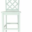 Linon Nico Lattice Back Counter Stool in Crisp Mint Green Painted Solid Wood