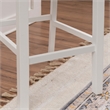 Linon Nico Lattice Back Counter Stool in Crisp White Painted Solid Wood