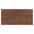 Linon Anders 3 Pc Metal and Wood Occasional Table Set Plank Style Tops in Brown