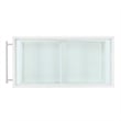 Linon Mare Wood Z Shaped Rolling Bar Cart with Glass Top in White