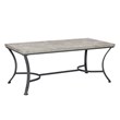 Linon Gina 3 Piece Occasional Table Set Faux Concrete Top in Charcoal Steel