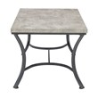 Linon Gina 3 Piece Occasional Table Set Faux Concrete Top in Charcoal Steel