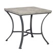 Linon Gina 3 Piece Occasional Table Set Faux Concrete Top in Charcoal Steel
