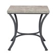 Linon Gina 3 Piece Occasional Table Set Faux Concrete Top in Charcoal Steel