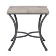Linon Gina 3 Piece Occasional Table Set Faux Concrete Top in Charcoal Steel