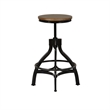 Linon Otis Metal Adjustable Height Backless Stools Set of 2 in Dark Gunmetal