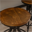 Linon Otis Metal Adjustable Height Backless Stools Set of 2 in Dark Gunmetal