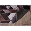 Linon Laredo Lockhart Patchwork Polyester Faux Cowhide 5' X 7' Area Rug in Brown
