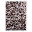 Linon Laredo Lockhart Patchwork Polyester Faux Cowhide 5' X 7' Area Rug in Brown
