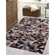Linon Laredo Lockhart Polyester Faux Cowhide 3' X 5' Accent Rug in Brown