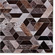 Linon Laredo Lockhart Polyester Faux Cowhide 3' X 5' Accent Rug in Brown