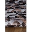 Linon Laredo Lockhart Polyester Faux Cowhide 3' X 5' Accent Rug in Brown
