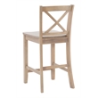 Linon Ervin Rubberwood X Back Counter Stool 24