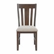 Linon Liz Rustic Wood 6 Piece Upholstered Dining Set 4 Chairs & Bench in Brown