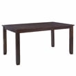 Linon Liz Rustic Wood 6 Piece Upholstered Dining Set 4 Chairs & Bench in Brown