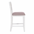 Linon Dee Rustic Wood 6 Pce Counter Dining Set 4 Chairs & Bench in Antique White