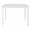 Linon Nico Casual Square Counter Height Dining Table Seats 4 in Pure White Wood