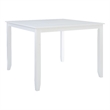 Linon Nico Casual Square Counter Height Dining Table Seats 4 in Pure White Wood