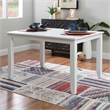 Linon Nico Casual Rectangle Dining Height Table Seating for 6 in Pure White Wood