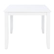 Linon Nico Casual Rectangle Dining Height Table Seating for 6 in Pure White Wood