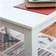 Linon Nico Casual Rectangle Dining Height Table Seating for 6 in Pure White Wood