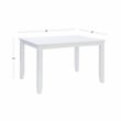 Linon Nico Casual Rectangle Dining Height Table Seating for 6 in Pure White Wood