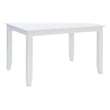 Linon Nico Casual Rectangle Dining Height Table Seating for 6 in Pure White Wood