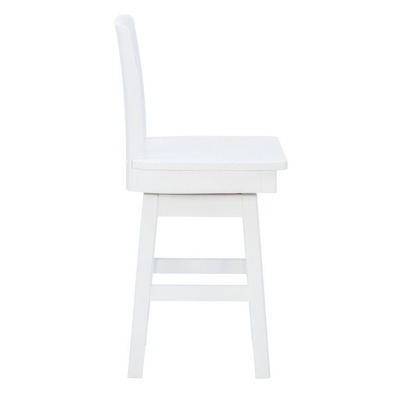 Linon Cate Sturdy Solid Rubberwood Swivel X Back 24