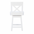 Linon Cate Sturdy Solid Rubberwood Swivel X Back 24