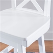 Linon Cate Sturdy Solid Rubberwood Swivel X Back 24