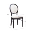 Linon Laney Beechwood Set of 2 Padded Back and Seat Side Chairs in Dark Brown