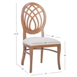Linon Paxton Beechwood Ornamental Backrest Set of 2 Dining Chairs in Light Brown