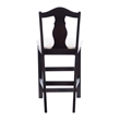 Linon Hiller Beechwood Set of 2 Splat Back Upholstered Counter Stool in Dk Brown