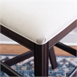 Linon Hiller Beechwood Set of 2 Splat Back Upholstered Counter Stool in Dk Brown