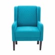 Linon Paulo Upholstered Wingback Accent Chair with Quilted Back & Seat in Teal