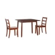Linon Breia 3-Piece Dining Set Extendable Storage Tabletop in Cherry Wood Finish