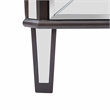 Linon Jessa 6-Drawer Flip Top Jewelry Armoire in Mirror and Walnut Brown Wood