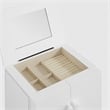 Linon Livi 7-Drawer Wood Jewelry Armoire with Flip Top in White