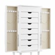 Linon Livi 7-Drawer Wood Jewelry Armoire with Flip Top in White