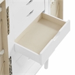 Linon Livi 7-Drawer Wood Jewelry Armoire with Flip Top in White